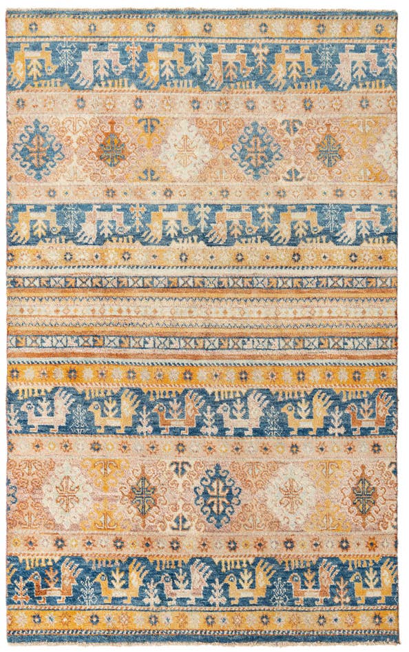 Detail image of 5' x 8' Hand Knotted Ariana Ziegler Rug