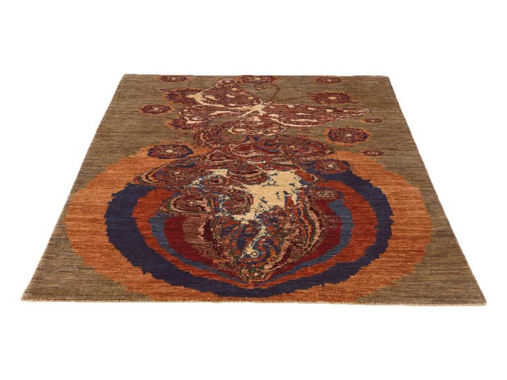 Detail image of 5' x 6' 10 Hand Knotted Ariana Ziegler Rug