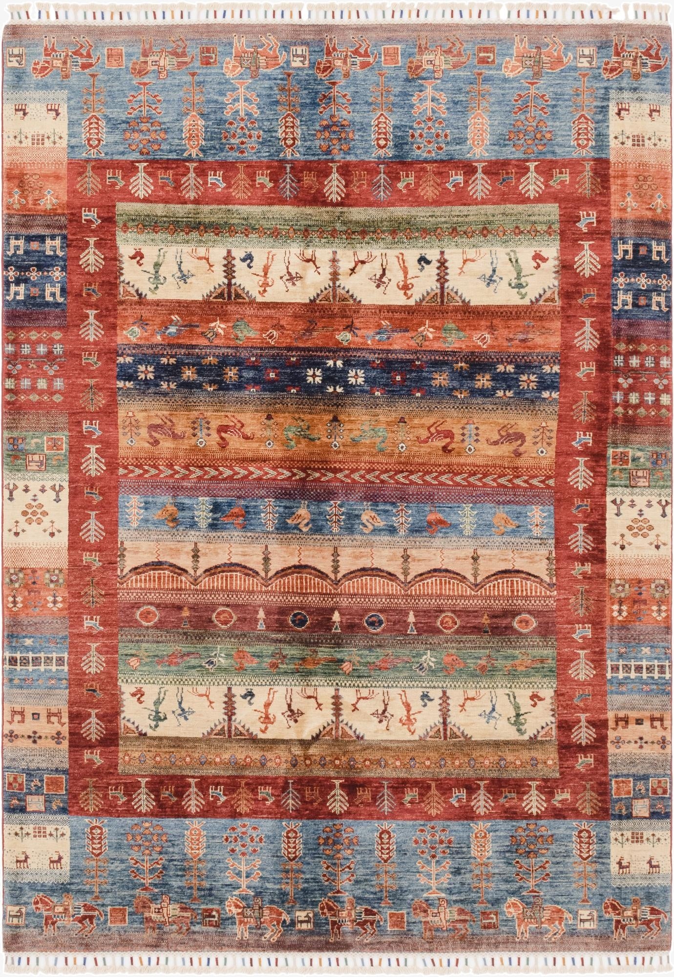 5' 7 x 7' 10  Hand Knotted Ariana Ziegler Rug