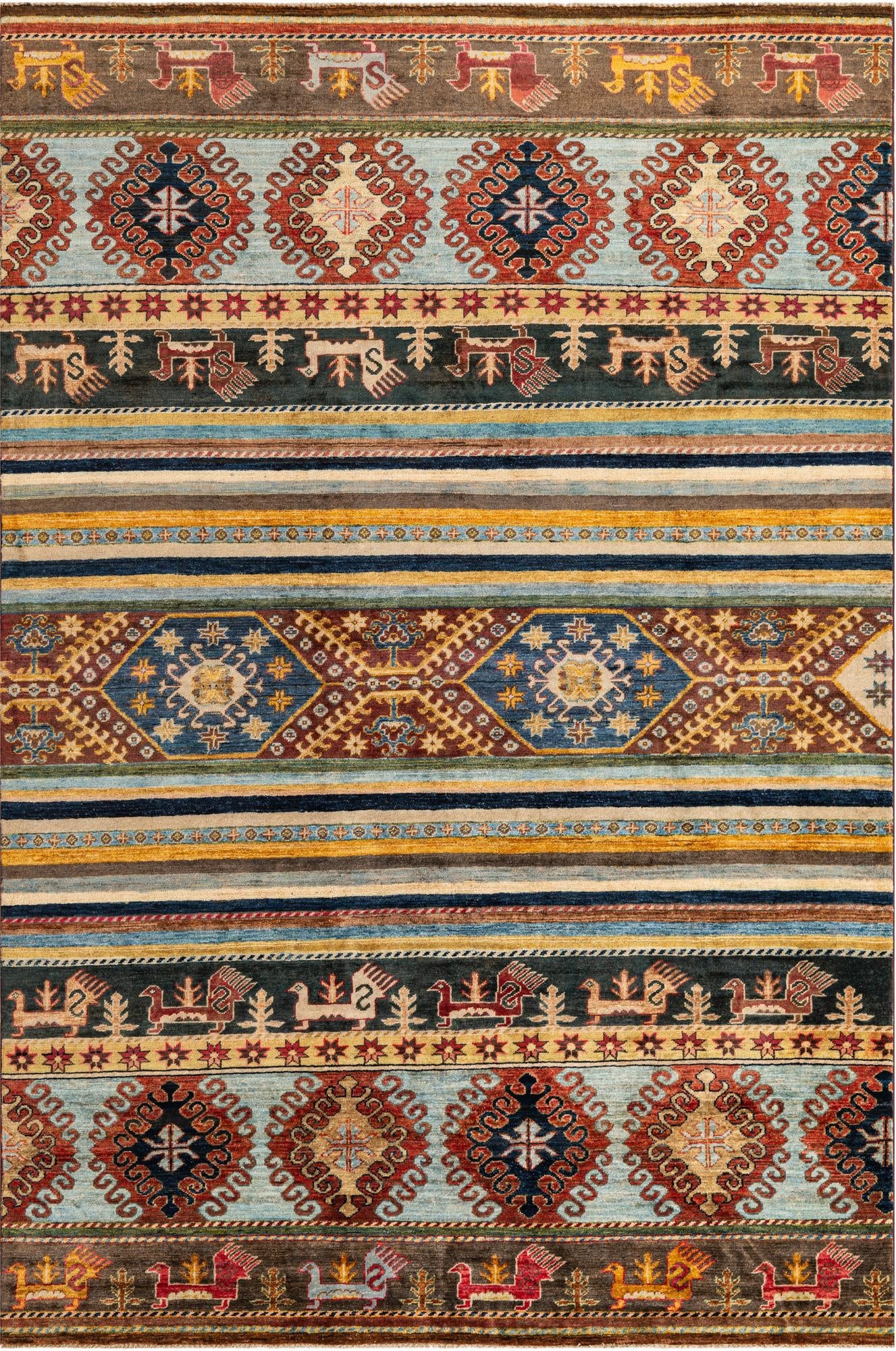 6' 6 x 9' 7  Hand Knotted Ariana Ziegler Rug