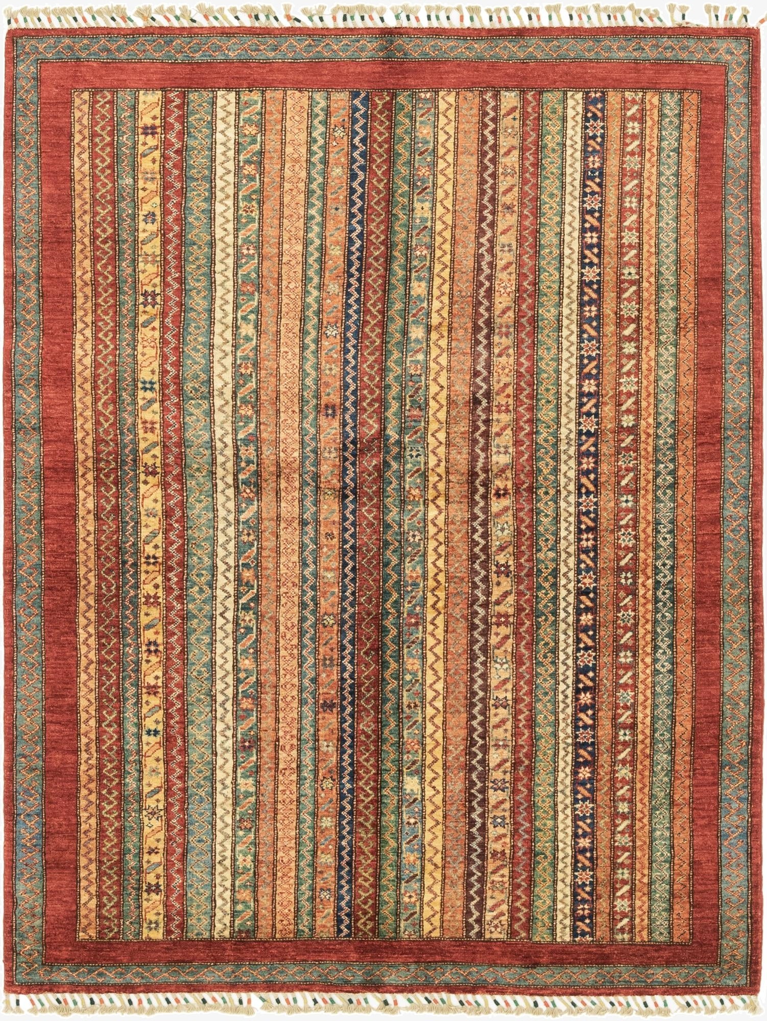 4' 10 x 6' 6  Hand Knotted Ariana Ziegler Rug