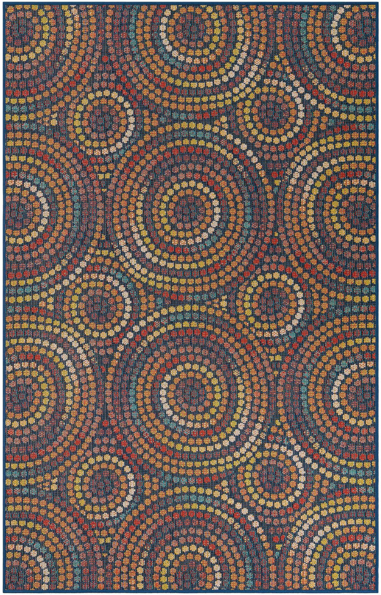 5' 3 x 8' Easy-Clean Baja Indoor / Outdoor Rug
