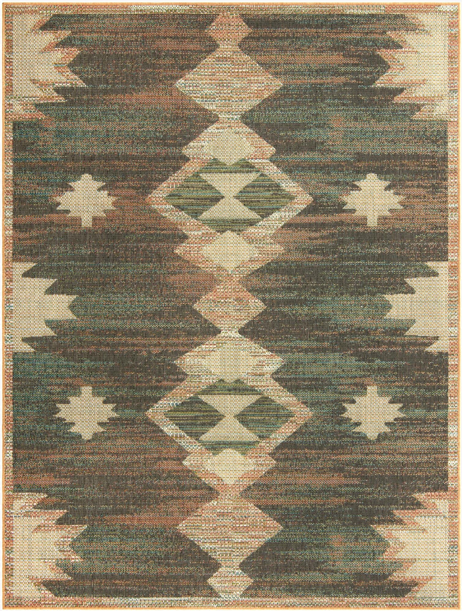 Primary image 7' 10 x 10'  Washable Baja Indoor / Outdoor Rug