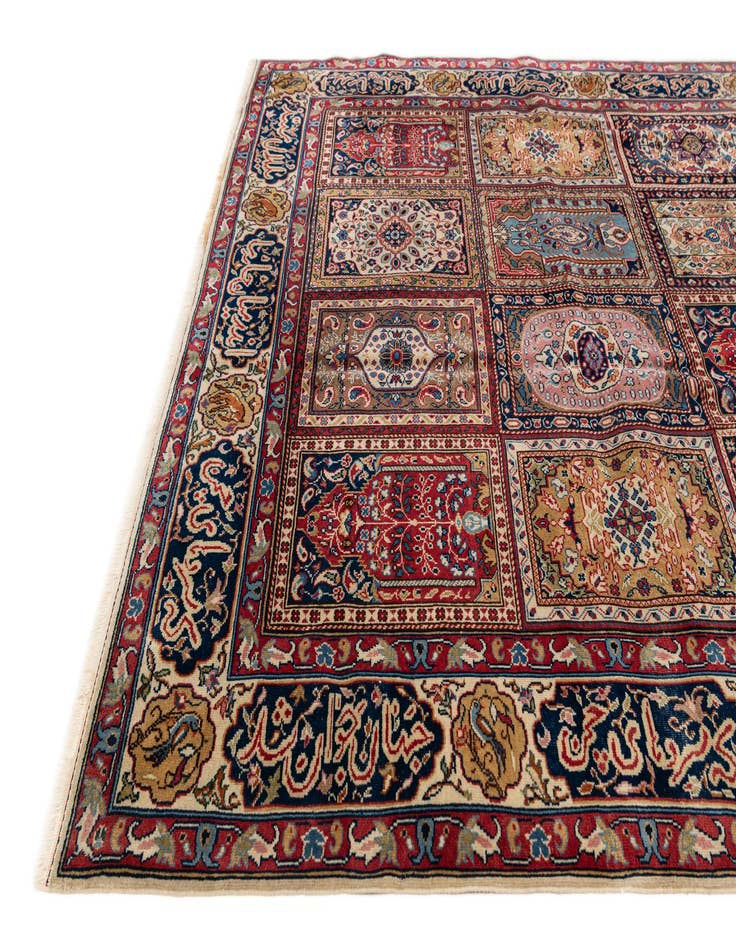 Detail image of 6' 7 x 10'  Hand Knotted Bakhtiar Wool Rug