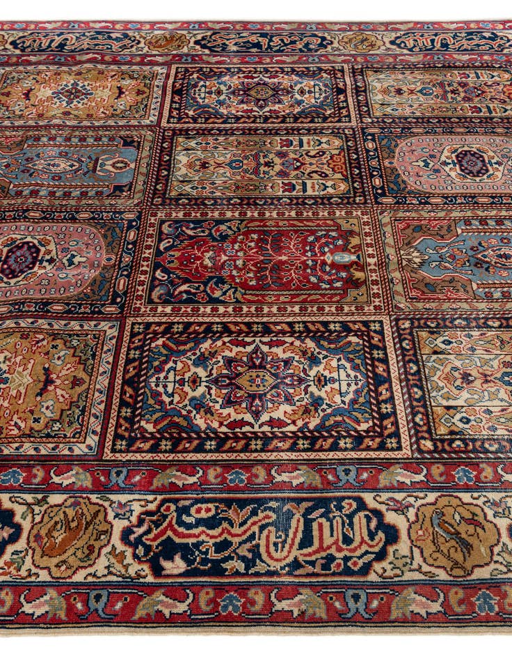 Detail image of 6' 7 x 10'  Hand Knotted Bakhtiar Wool Rug