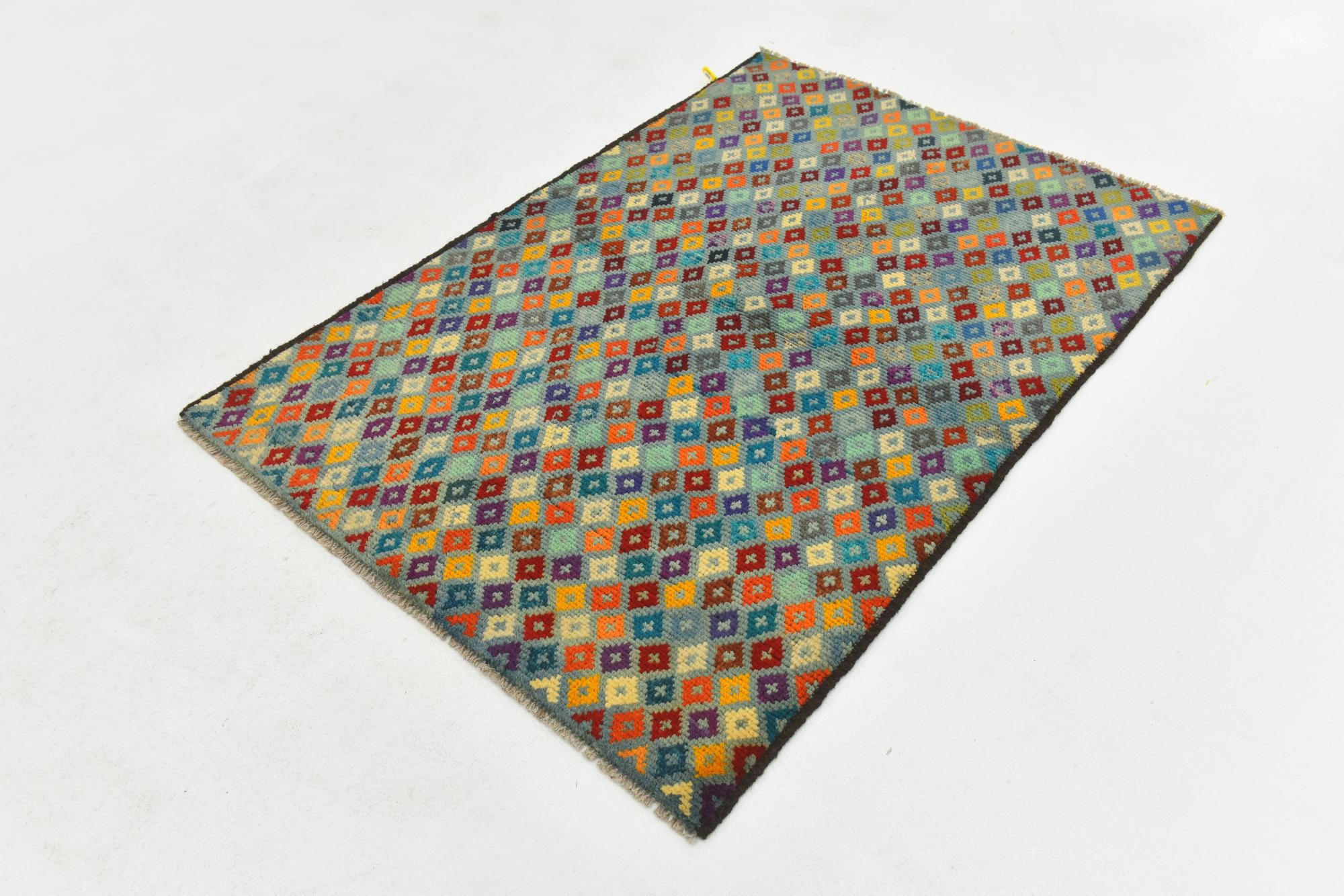 3' 4 x 4' 9 Hand Knotted Balouch Wool Rug