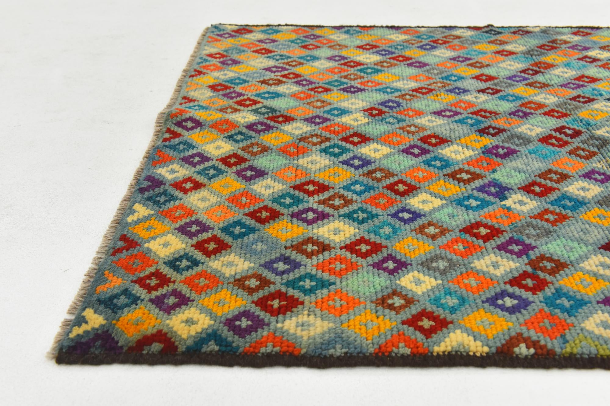 3' 4 x 4' 9 Hand Knotted Balouch Wool Rug