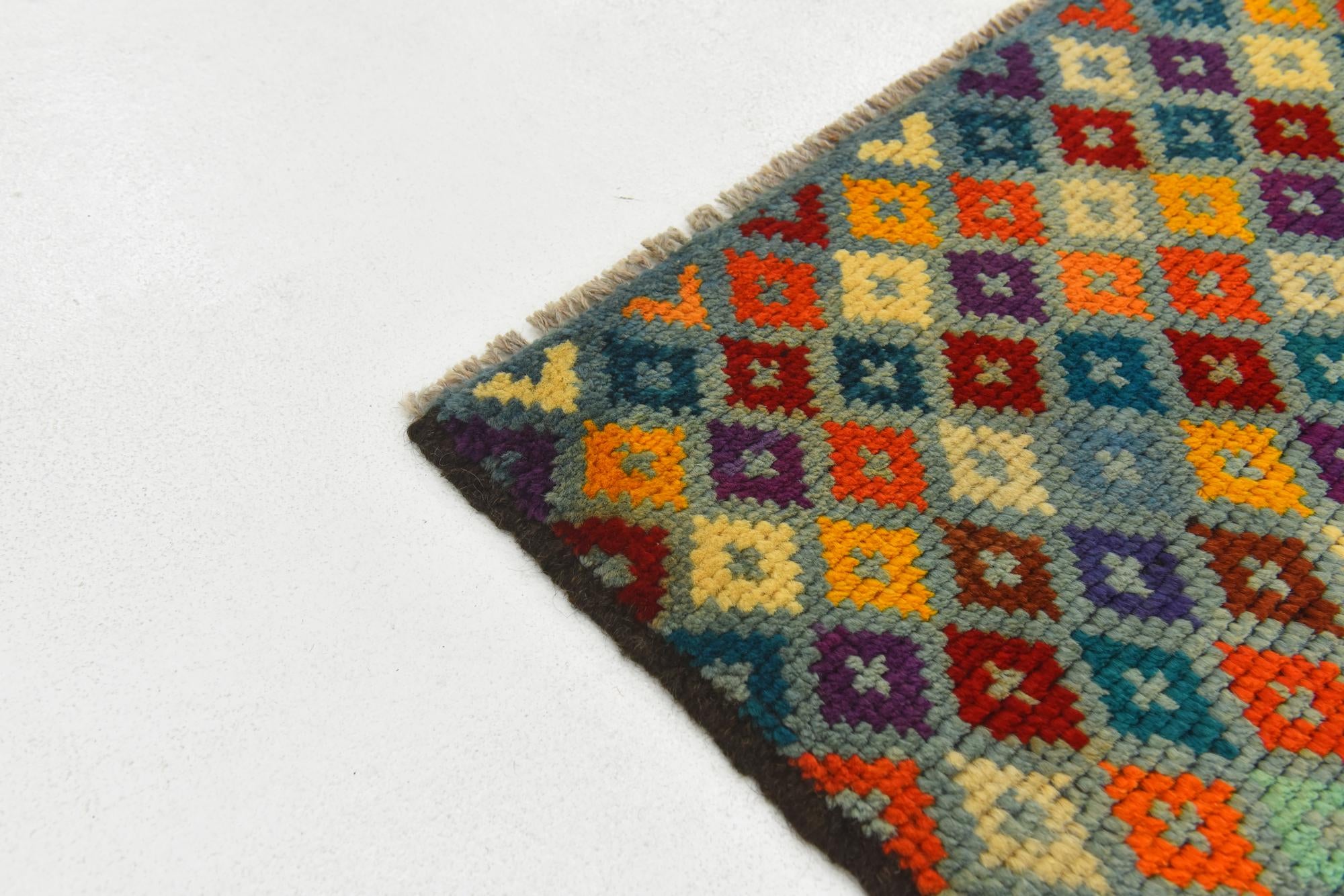 3' 4 x 4' 9 Hand Knotted Balouch Wool Rug