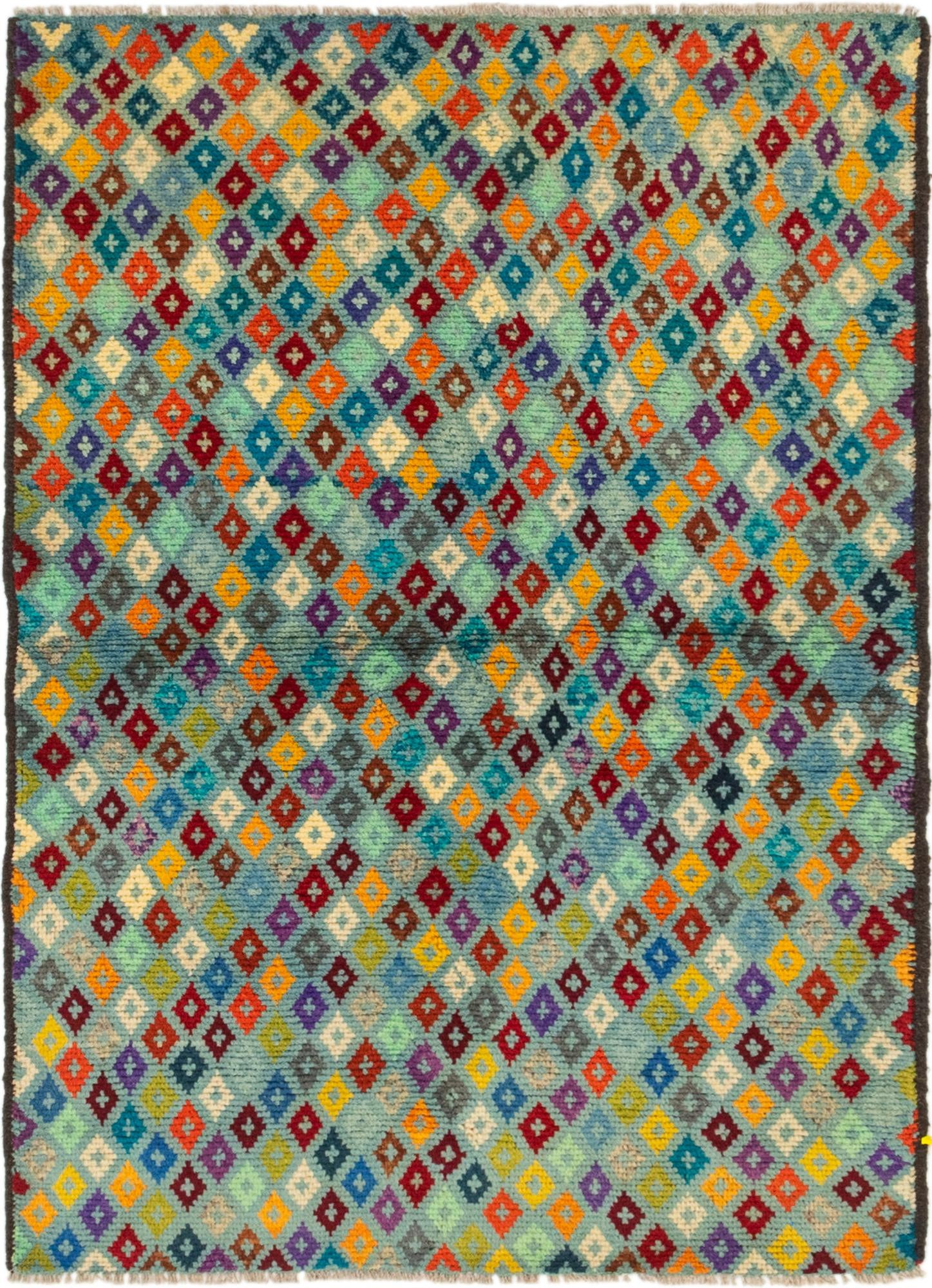 3' 4 x 4' 9 Hand Knotted Balouch Wool Rug