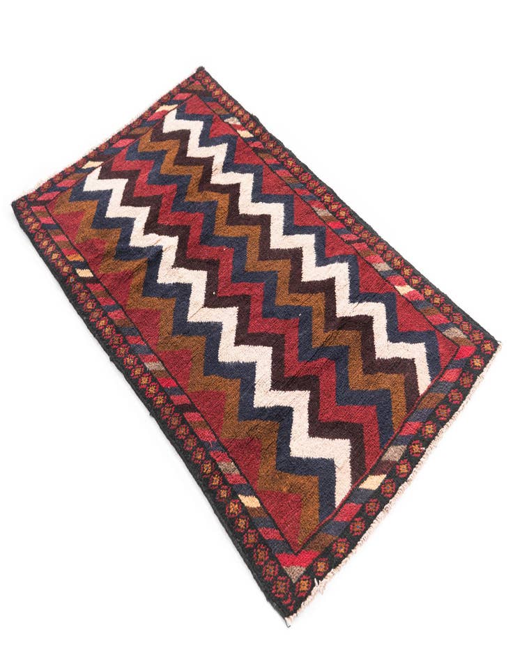 Detail image of 2' 9 x 4' 7  Hand Knotted Balouch Persian Wool Rug