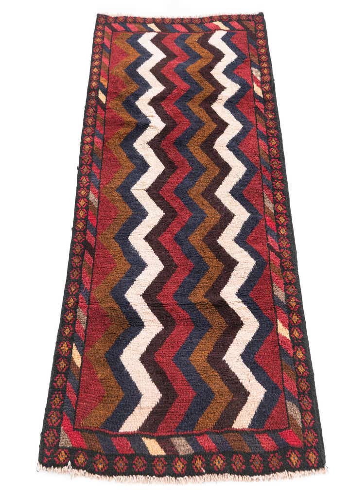 2' 9 x 4' 7 Hand Knotted Balouch Persian Wool Rug