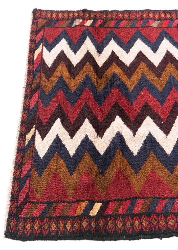 2' 9 x 4' 7 Hand Knotted Balouch Persian Wool Rug