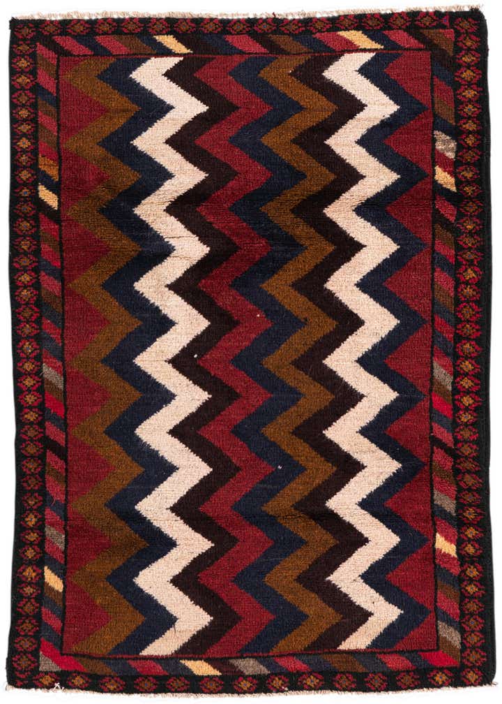 2' 9 x 4' 7 Hand Knotted Balouch Persian Wool Rug