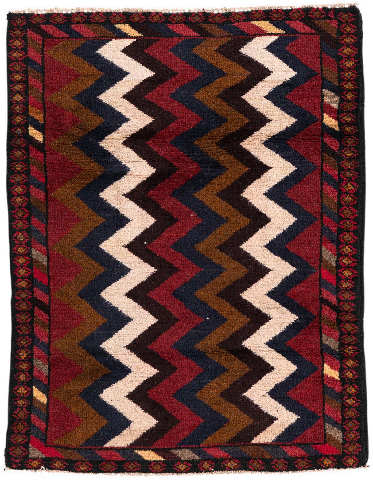 2' 9 x 4' 7 Hand Knotted Balouch Persian Wool Rug