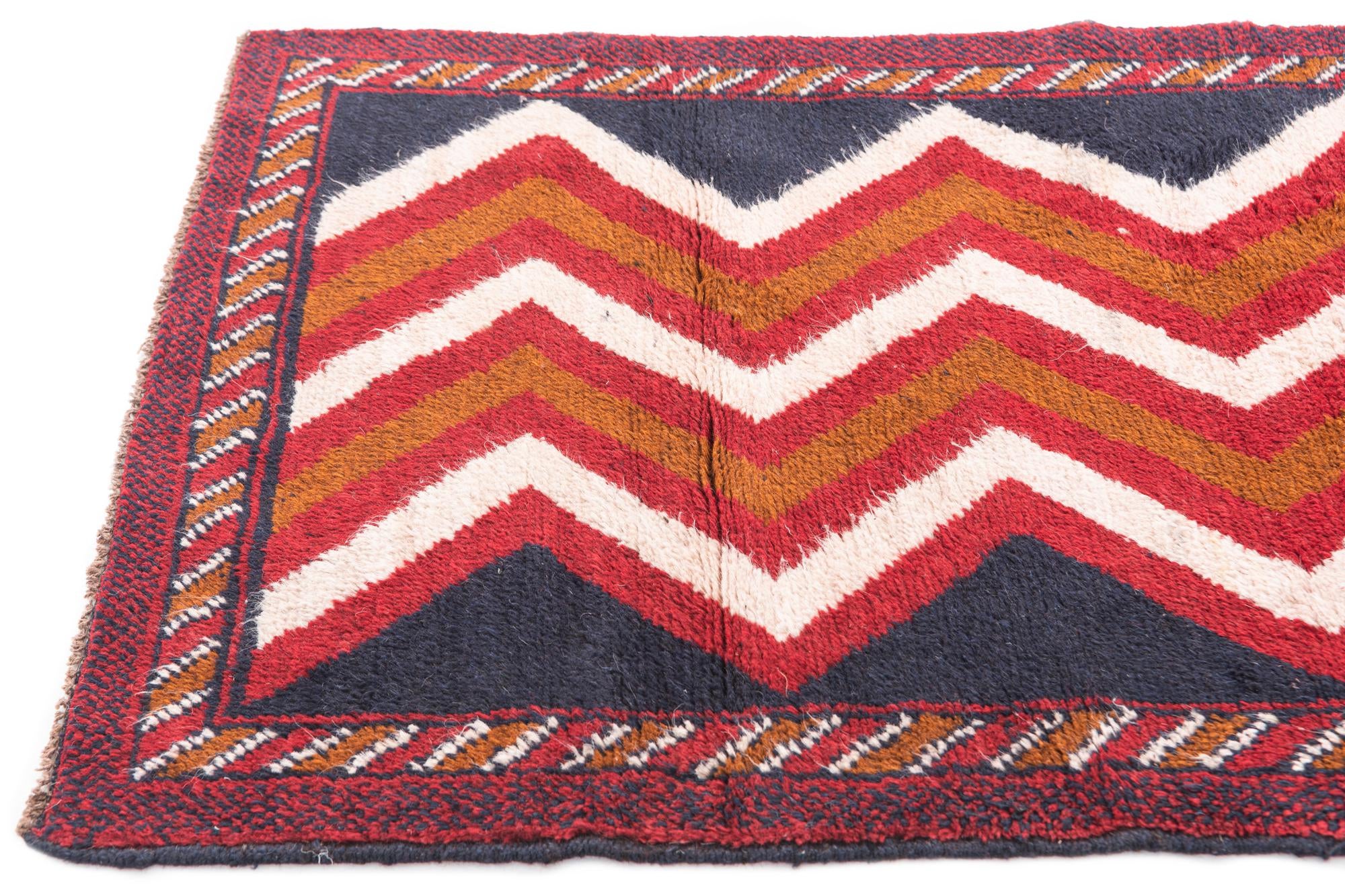 2' 9 x 4' 8 Hand Knotted Balouch Persian Wool Rug