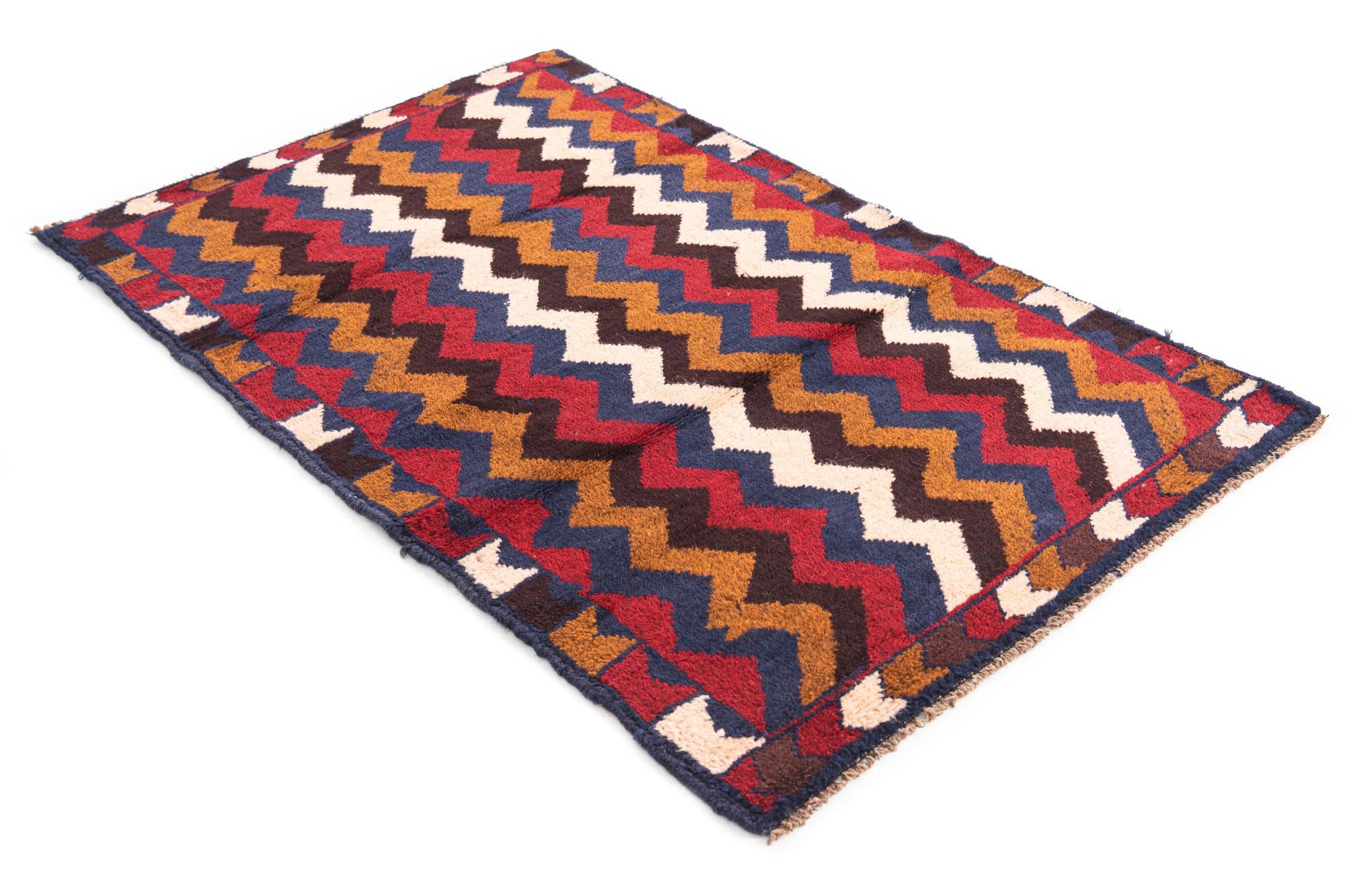 2' 10 x 4' 6 Hand Knotted Balouch Persian Wool Rug