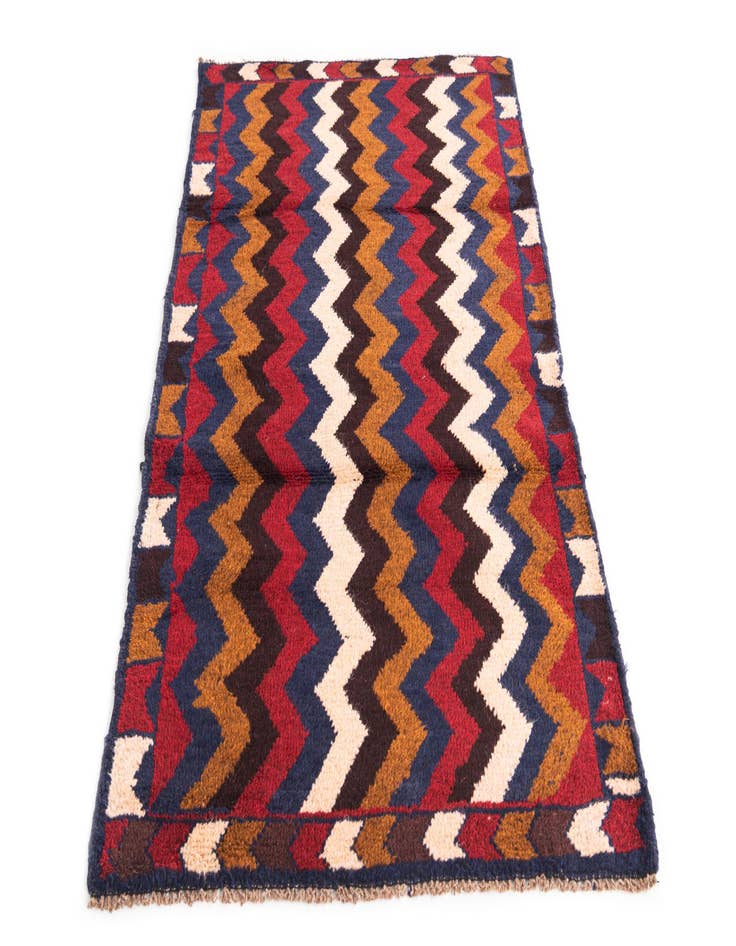 Detail image of 2' 10 x 4' 6  Hand Knotted Balouch Persian Wool Rug