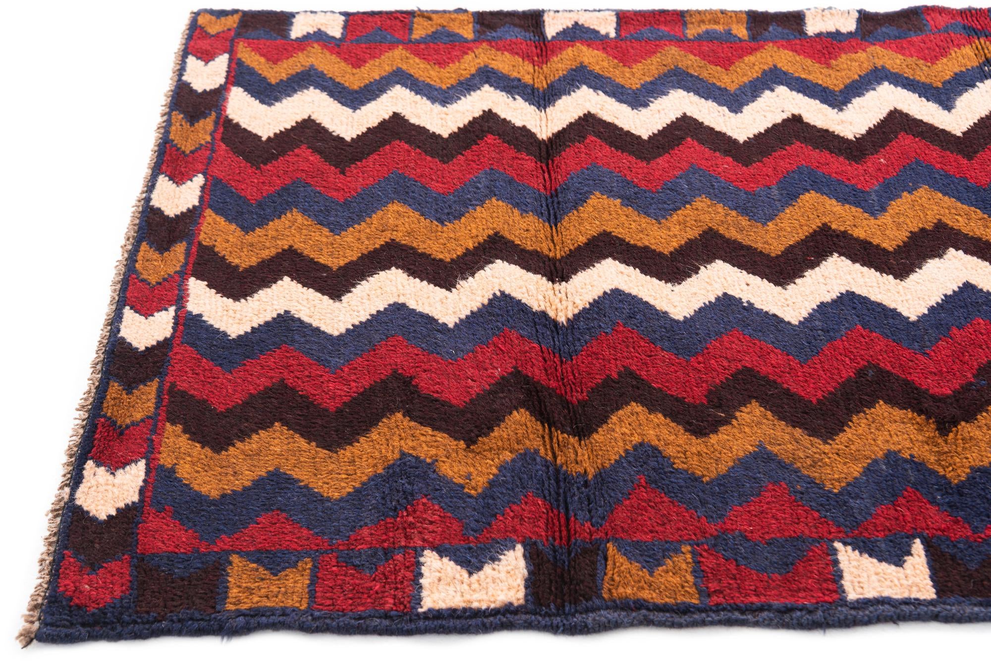 2' 10 x 4' 6 Hand Knotted Balouch Persian Wool Rug