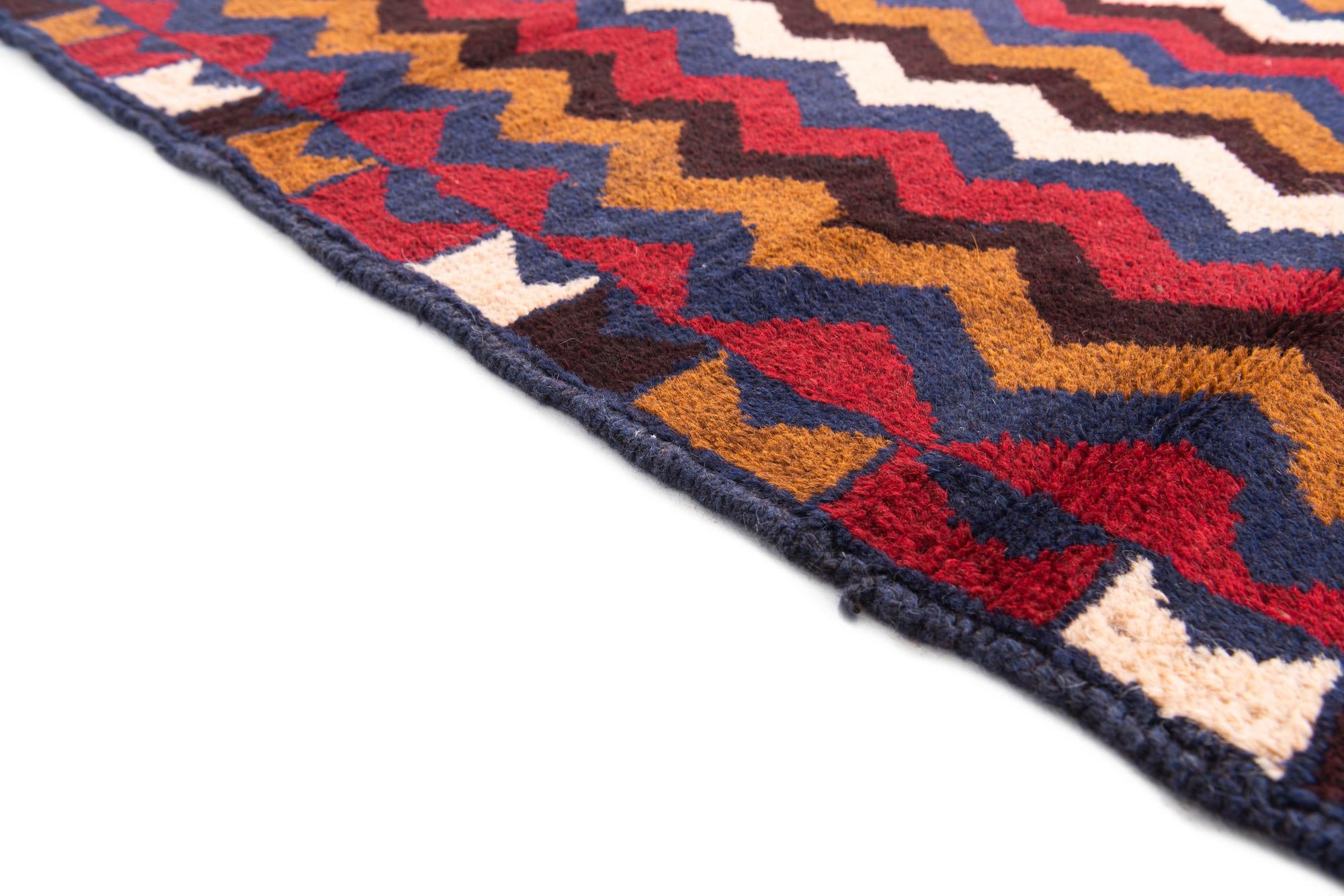 2' 10 x 4' 6 Hand Knotted Balouch Persian Wool Rug