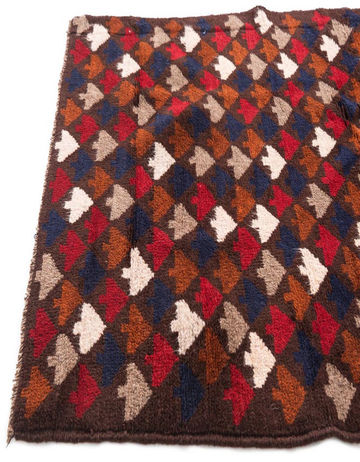 Detail image of 3' x 4' 5  Hand Knotted Balouch Persian Wool Rug