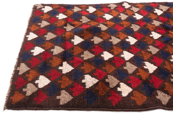Detail image of 3' x 4' 5 Hand Knotted Balouch Persian Wool Rug