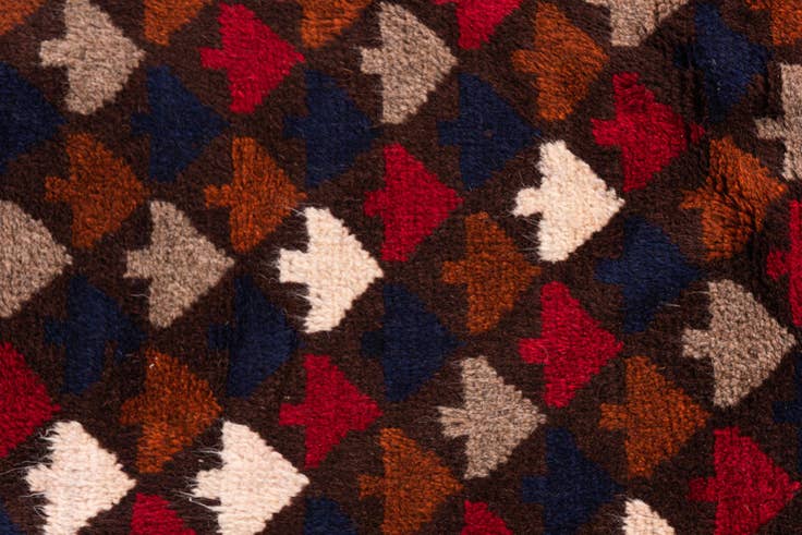 Detail image of 3' x 4' 5 Hand Knotted Balouch Persian Wool Rug
