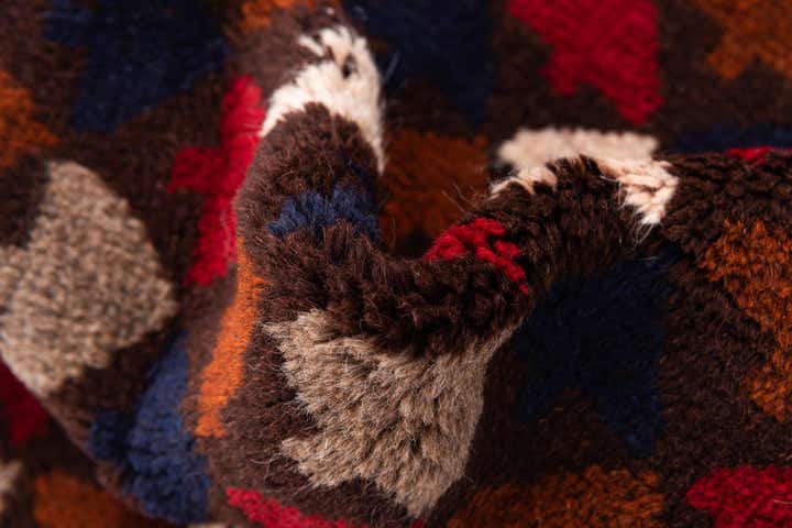 3' x 4' 5 Hand Knotted Balouch Persian Wool Rug