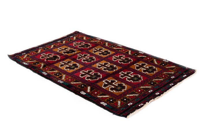 2' 11 x 4' 8 Hand Knotted Balouch Persian Wool Rug