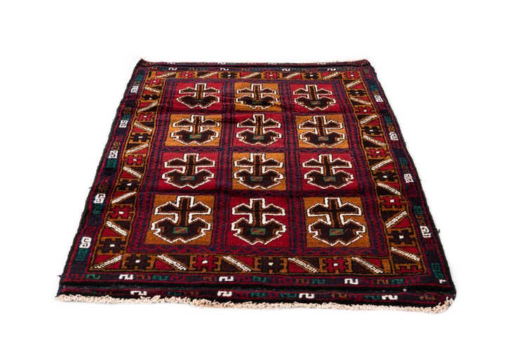 2' 11 x 4' 8 Hand Knotted Balouch Persian Wool Rug