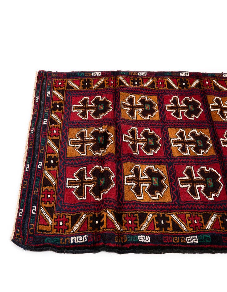 Detail image of 2' 11 x 4' 8 Hand Knotted Balouch Persian Wool Rug