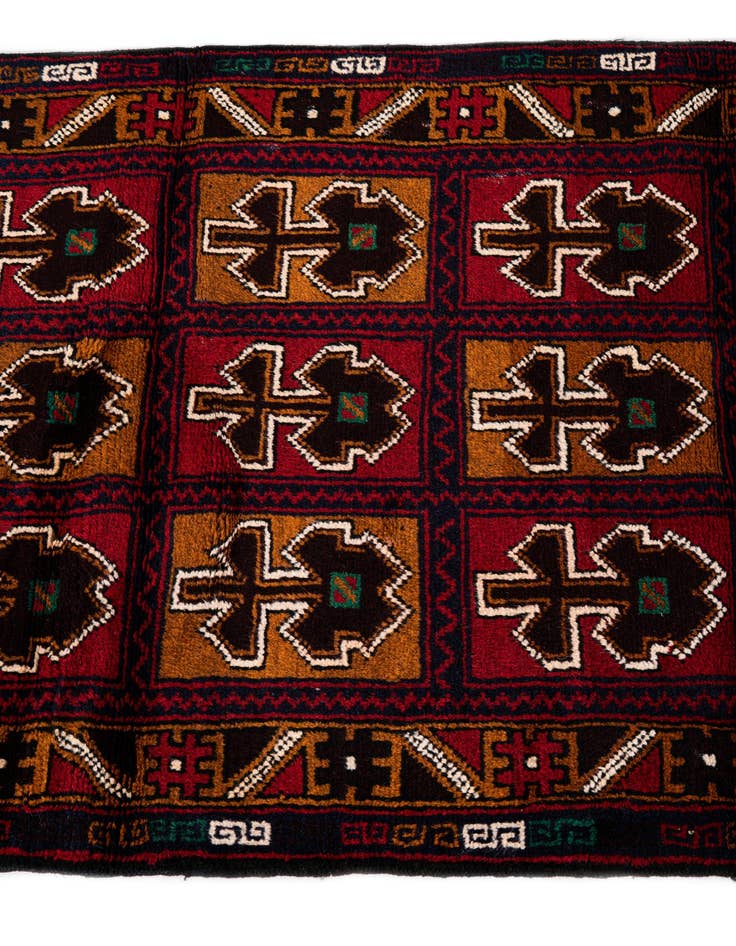 Detail image of 2' 11 x 4' 8 Hand Knotted Balouch Persian Wool Rug