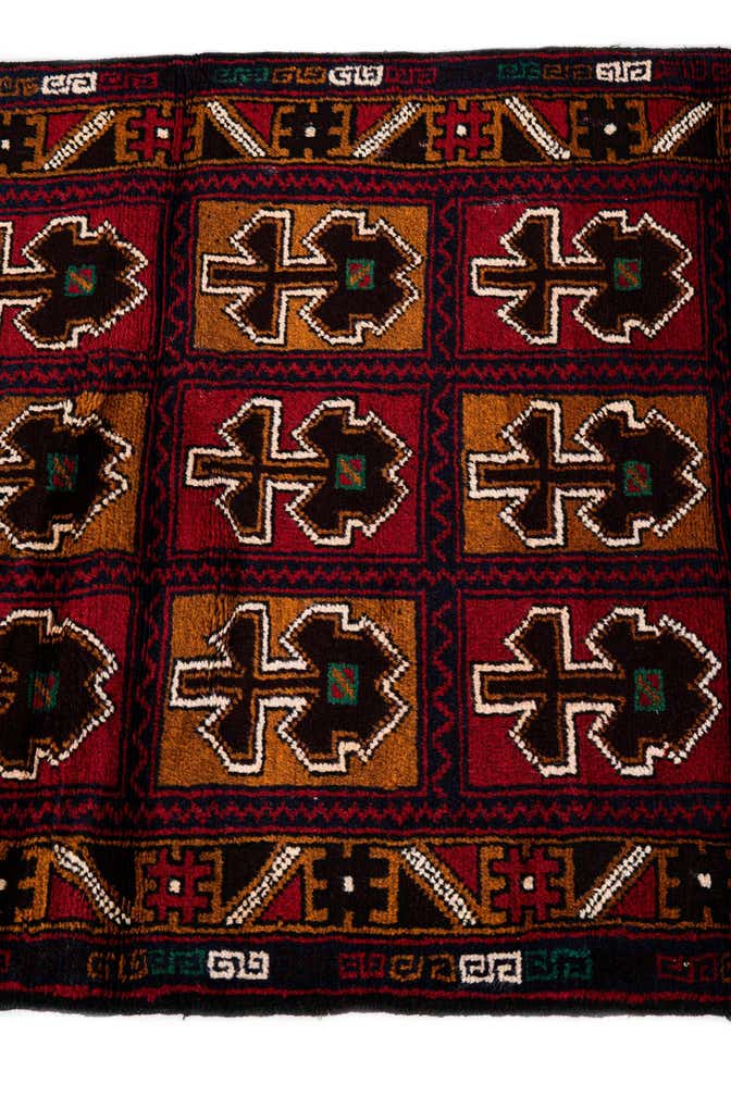 2' 11 x 4' 8 Hand Knotted Balouch Persian Wool Rug