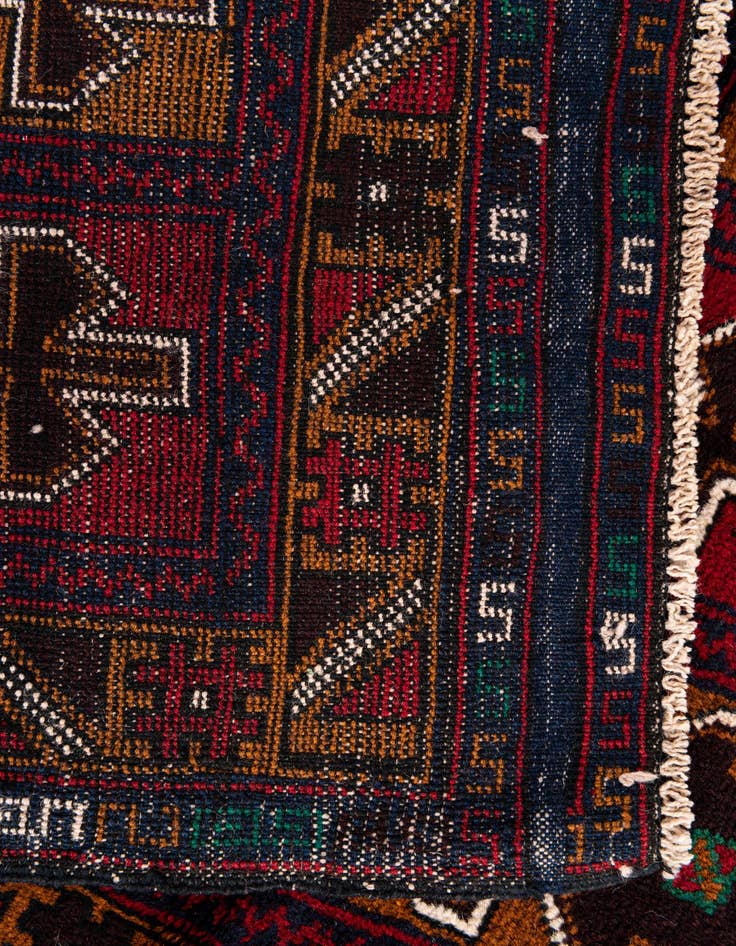 Detail image of 2' 11 x 4' 8  Hand Knotted Balouch Persian Wool Rug
