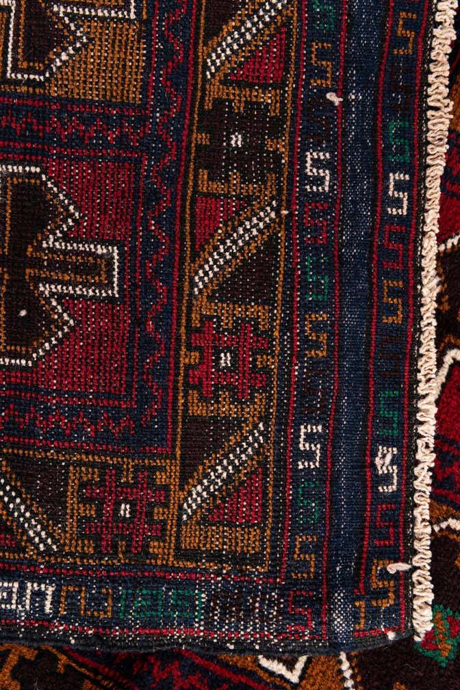 2' 11 x 4' 8 Hand Knotted Balouch Persian Wool Rug