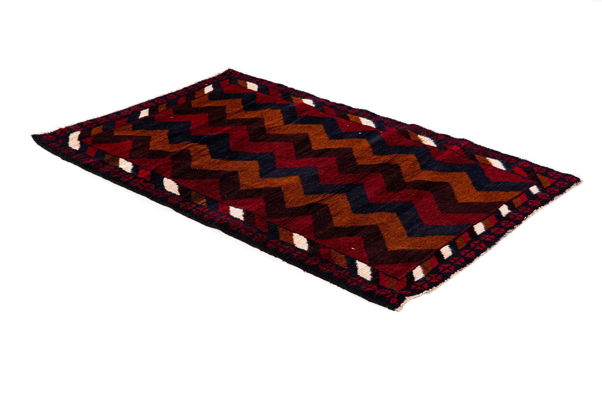 2' 10 x 4' 8 Hand Knotted Balouch Persian Wool Rug