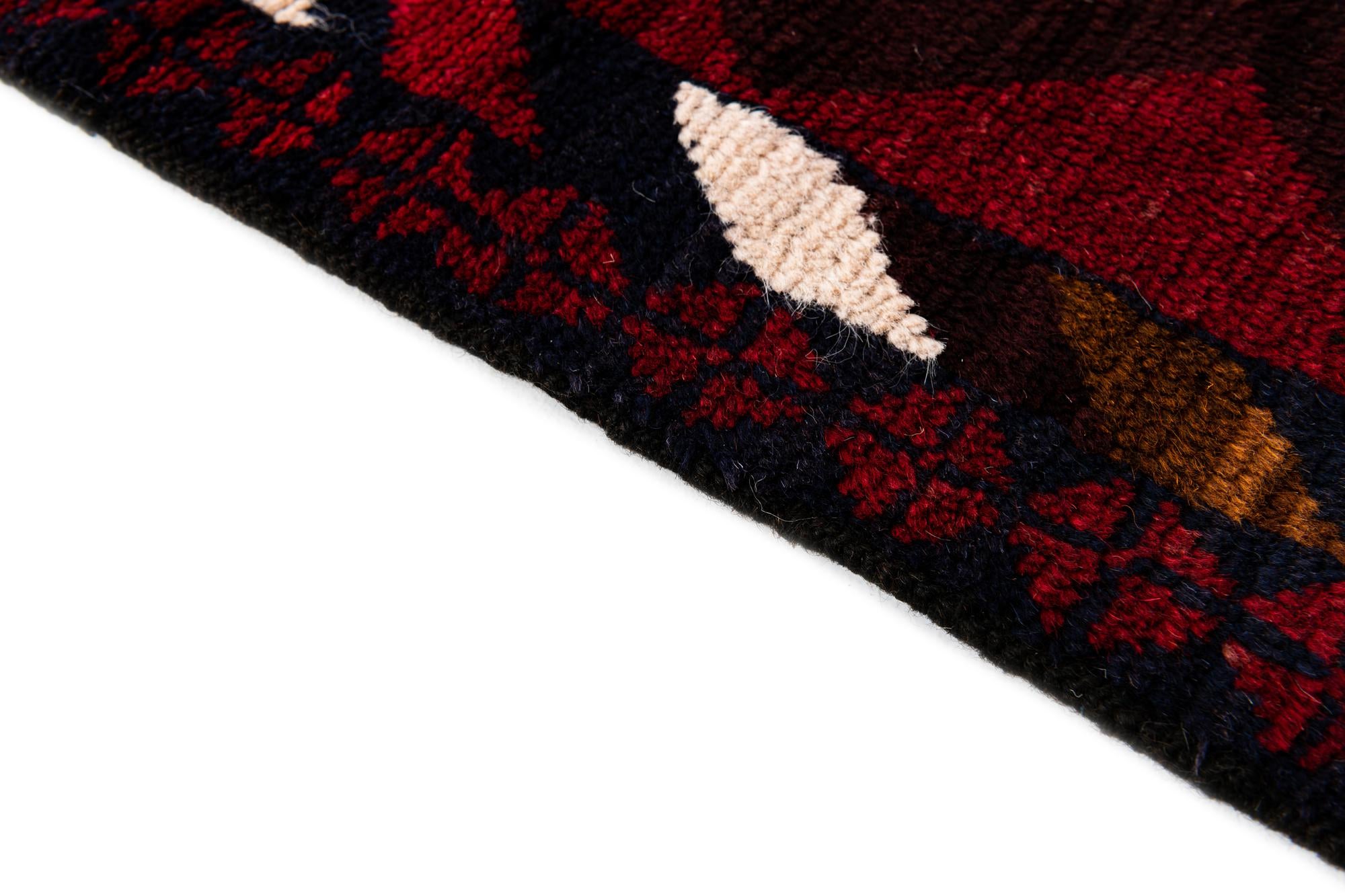 2' 10 x 4' 8 Hand Knotted Balouch Persian Wool Rug