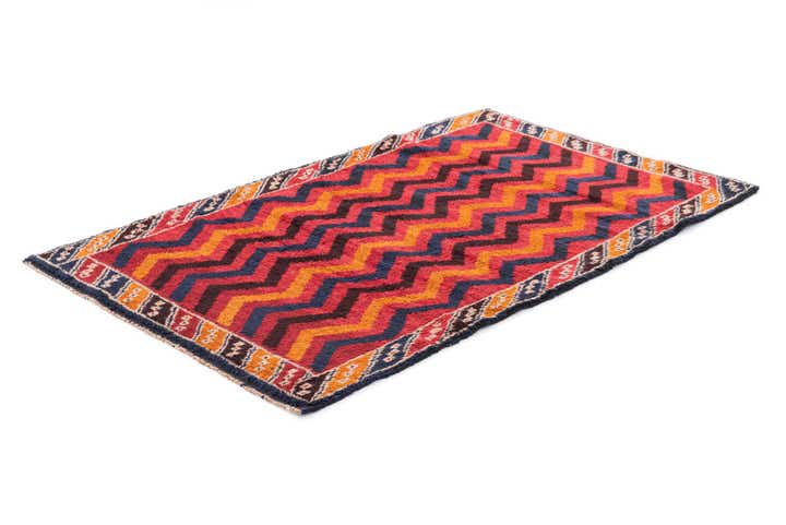 3' x 4' 9 Hand Knotted Balouch Persian Wool Rug