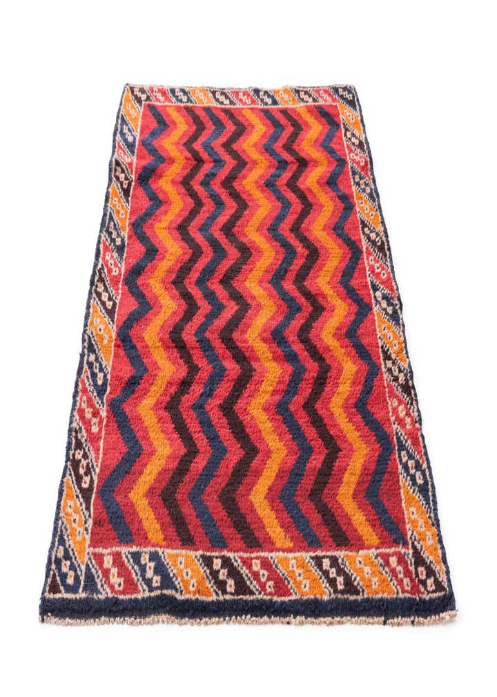 3' x 4' 9 Hand Knotted Balouch Persian Wool Rug