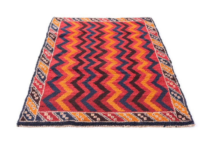 Detail image of 3' x 4' 9 Hand Knotted Balouch Persian Wool Rug