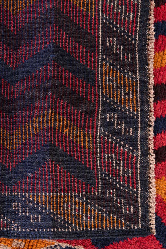 3' x 4' 9 Hand Knotted Balouch Persian Wool Rug