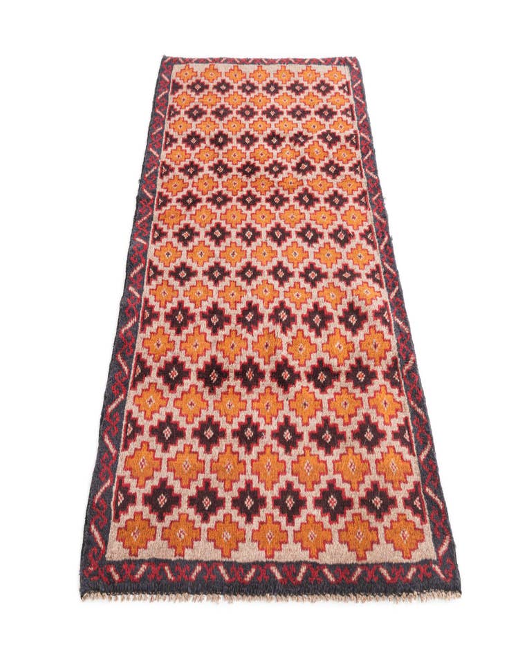 Detail image of 2' 10 x 4' 9  Hand Knotted Balouch Persian Wool Rug