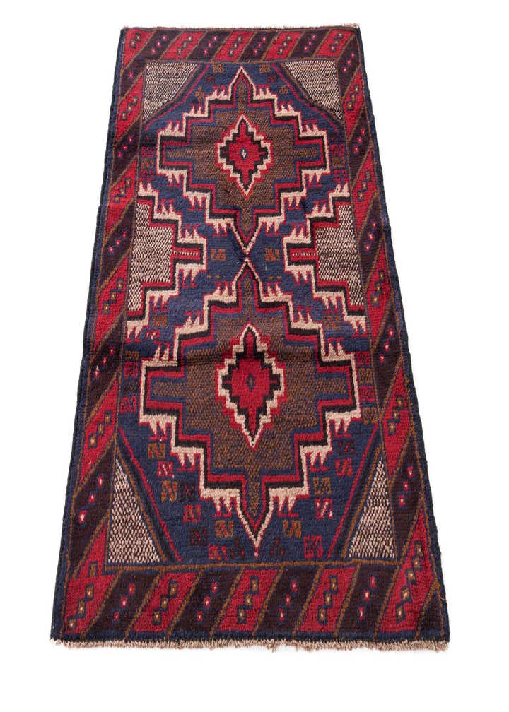 3' x 4' 5 Hand Knotted Balouch Persian Wool Rug