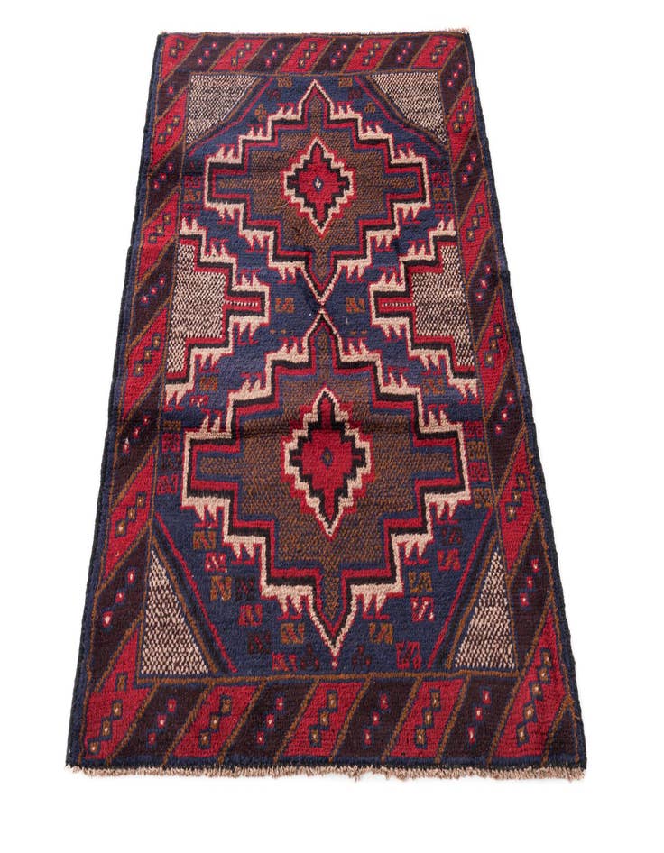 Detail image of 3' x 4' 5 Hand Knotted Balouch Persian Wool Rug