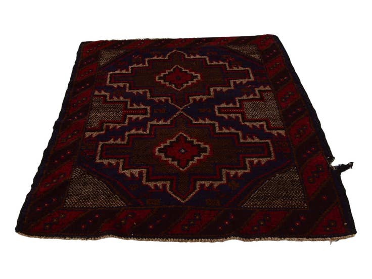 Detail image of 3' x 4' 5 Hand Knotted Balouch Persian Wool Rug
