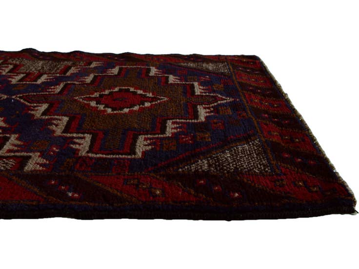 Detail image of 3' x 4' 5 Hand Knotted Balouch Persian Wool Rug