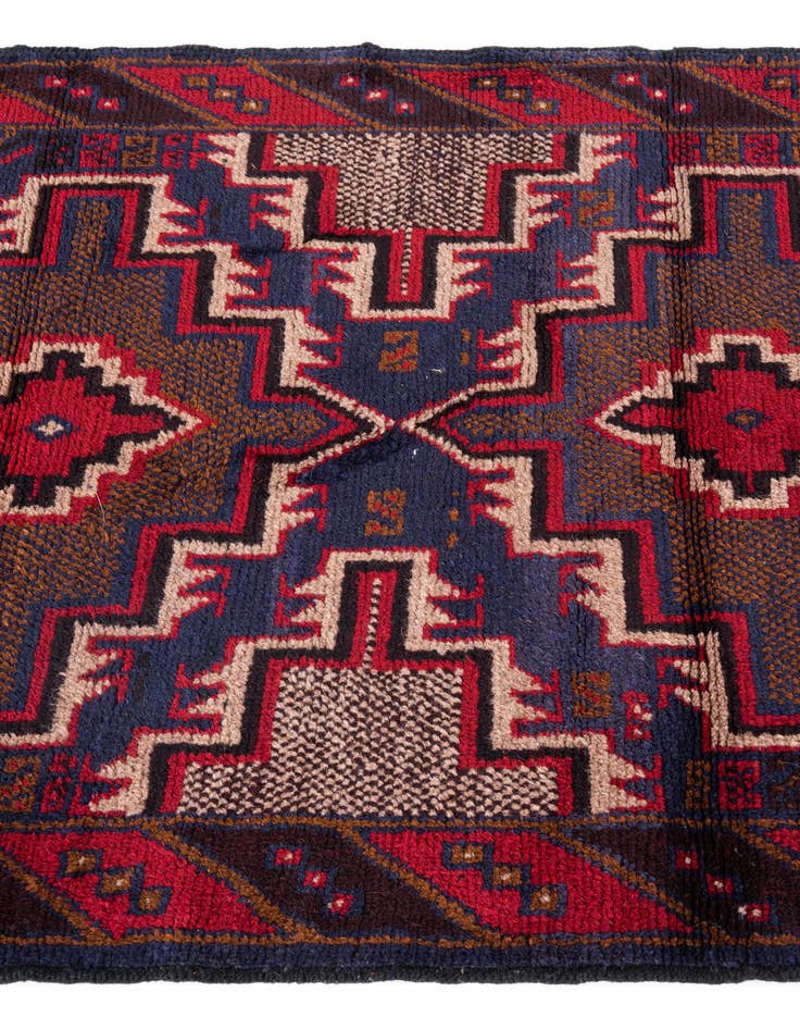 Detail image of 3' x 4' 5 Hand Knotted Balouch Persian Wool Rug