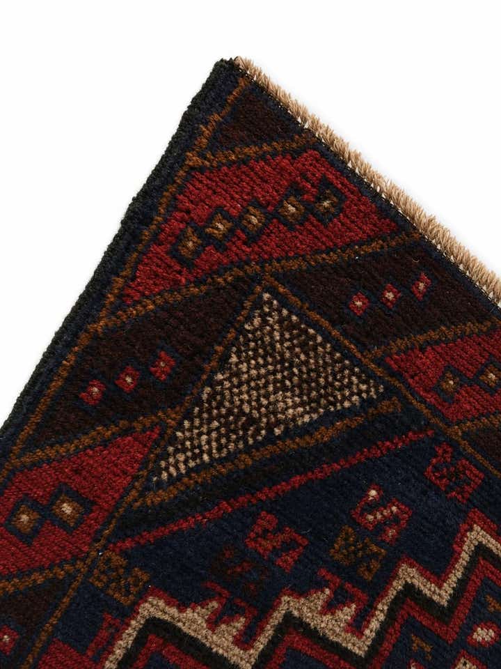 3' x 4' 5 Hand Knotted Balouch Persian Wool Rug