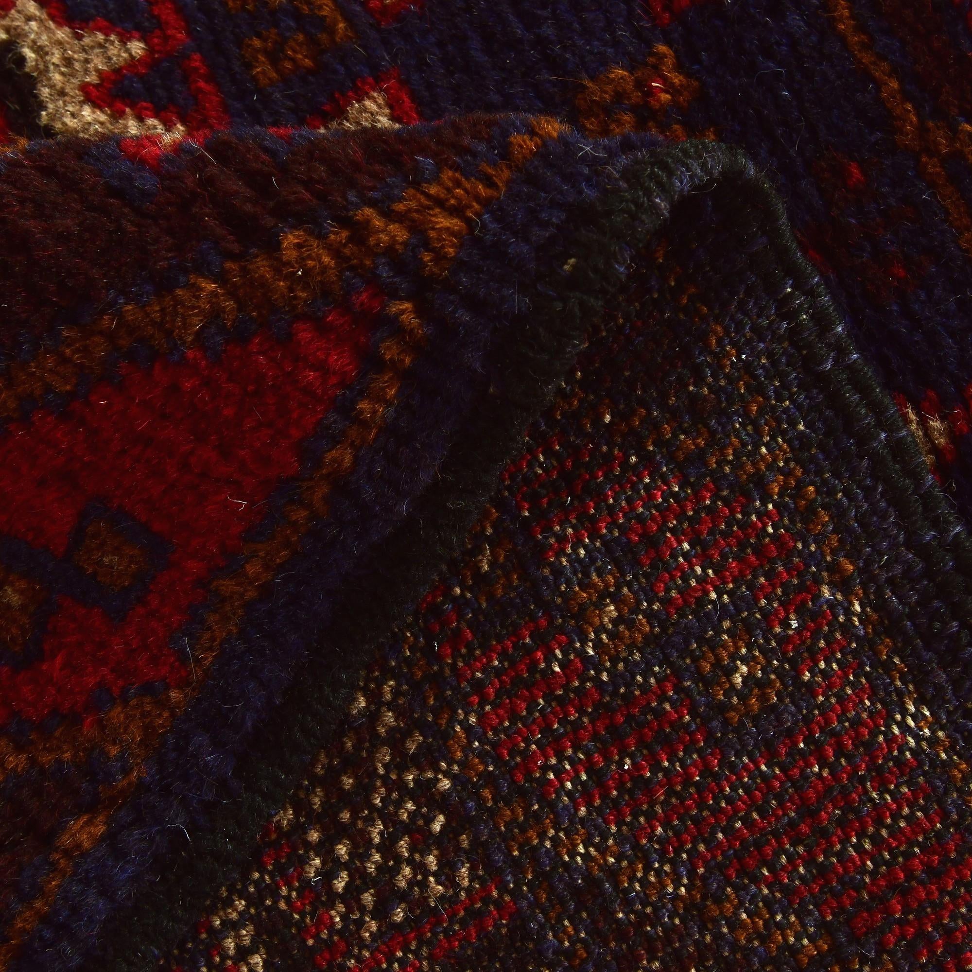 3' x 4' 5 Hand Knotted Balouch Persian Wool Rug