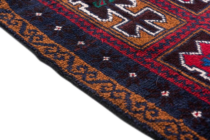 Detail image of 3' x 4' 7 Hand Knotted Balouch Persian Wool Rug