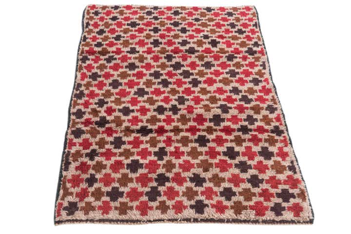 2' 9 x 4' 7 Hand Knotted Balouch Persian Wool Rug